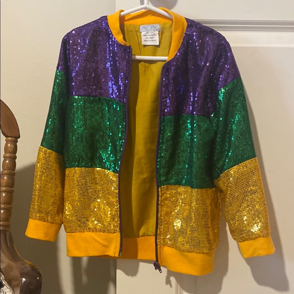 Colorful Sequin Striped Jacket